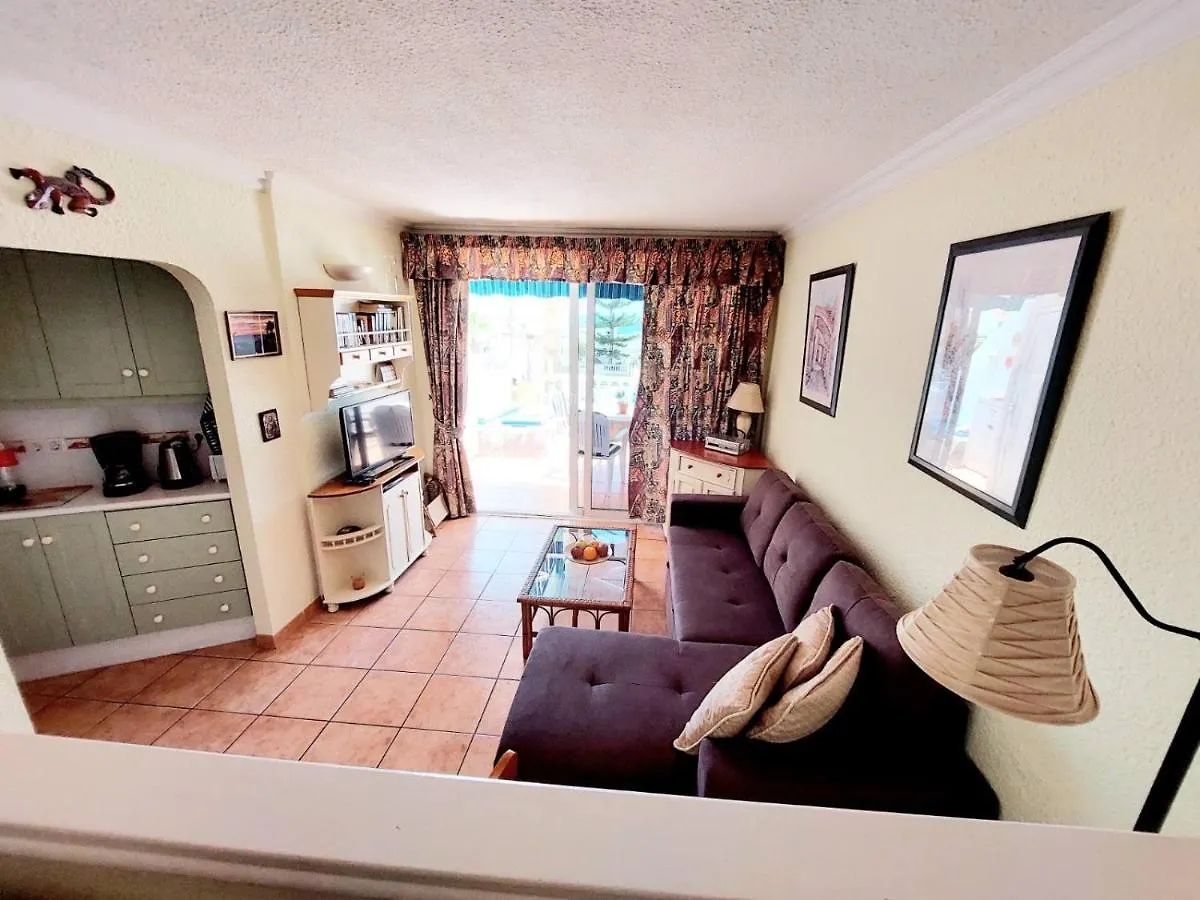 First Line Villa Floor Studio Apartment With Amazing Sea View Air Conditioned Just 50M From The Beach Costa Adeje
